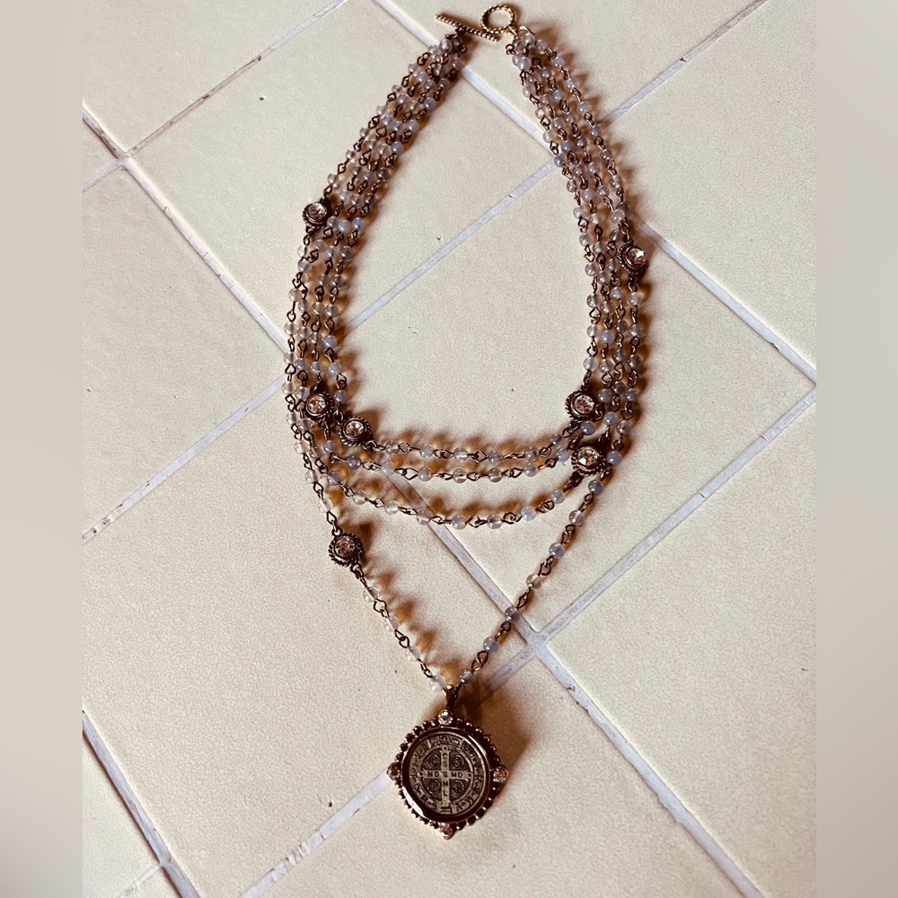 Virgin saints and angels necklace